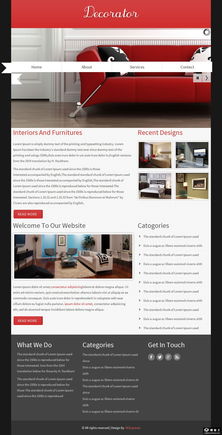 家居裝飾設計服務網頁模板 創意起點，免費下載